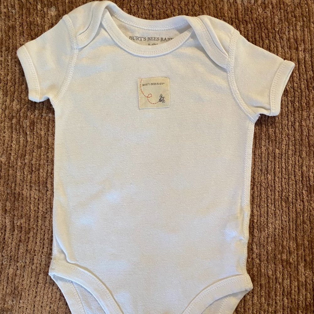 Burt’s Bees  3-6M White Onesie